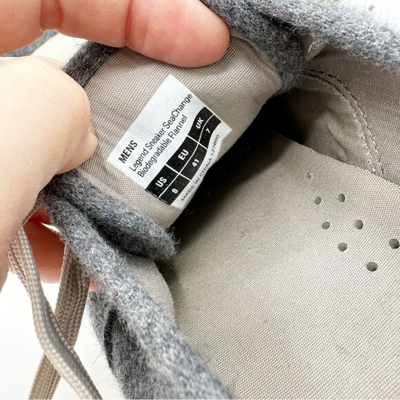 SEAVEES Men’s Gray Legend Seachange Biodegradable Flannel Sneakers NEW Sz 8 - Picture 8 of 12